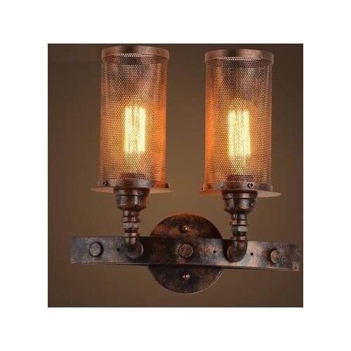 Loft Style Iron Water Pipe Lamp Industrial Vintage Wall Light Fixtures Home Bedside Edison Wall Sconce Indoor Lighting Lampara