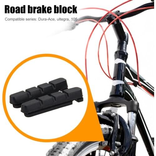 2/4pcs Road Bike Brake Pads Rubber Sheet V Brake Block for DURA ACE ULTEGRA 105 Bicycle Parts Specification