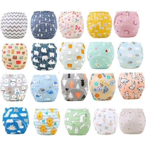 5PC Waterproof Reusable Baby Kids Cotton Potty Training Pants Infant Shorts Underwear 8Layers Cloth Diaper Nappies Child Panties