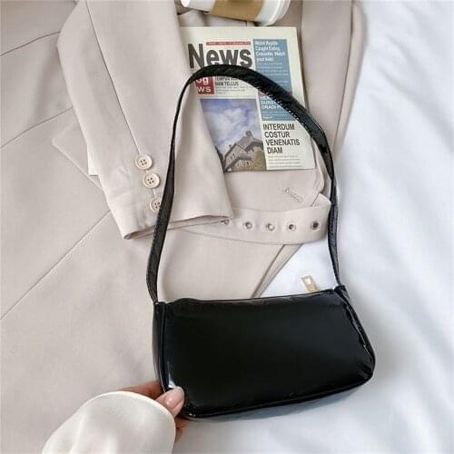 Women Underarm Bag Vintage Design PU Leather Ladies Fashion Cloth Baguette Bag Handbags Women Hand Single Shoulder Bag Sac Femme
