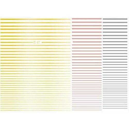 Gold 3D Nail Sticker Curve Stripe Lines Nails Stickers Adhesive Striping Tape Nail Art Stickers Decals Rose Gold Silver 3Pc Nail