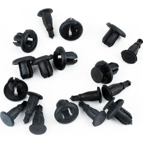 20Pcs 10mm Hole Auto Fastener Bumper Fender Rivet Trim Black Plastic Engine Cover Retainer Clips for Honda Accord CRV Civic