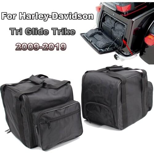 2009-2019 2Pcs Motorcycle For Harley-Davidson Tri Glide Trike Saddlebags Trunk Liner Bag Luggage Bags