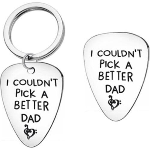 2021 new fashion popular guitar paddle Necklace stainless steel paddle birthday gift family love forever music Dad