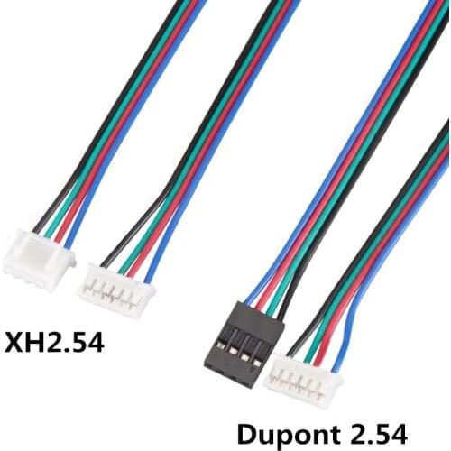 4PCS 100CM HX2.54 4pin to 6pin 3D Printer Motor Cable Connector White Terminal 4pin Stepper Motor Cables