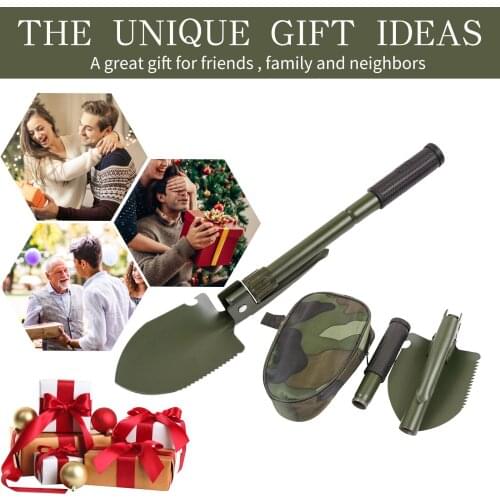 Outdoor Folding Shovel 4 in 1 Military Multifunctional Engineer Shovel for Survival Shovel Camping Hiking Shovel for Trenching