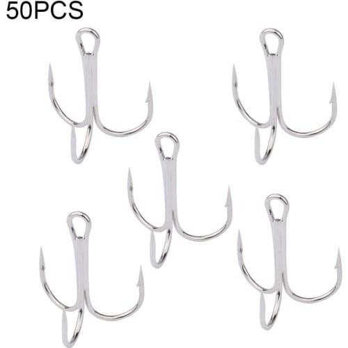 50Pcs Durable Fishing Hooks Sinking Bait Winter Ice Fishing Three-jaw Hook High Carbon Steel Tackle Tools for Fishing equipment