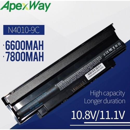 6600mah Laptop battery for DELL Inspiron 13R 14R 15R 16R 17R 3450 3450N 3550 3550N 3750 3750N M4040 M5010 M5020 M5030 M5040