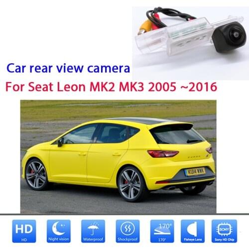 Car Rear View camera For Seat Leon MK2 MK3 2005 2006 2007 2008 2009 2010 2011 2012 2013 2014 2015 2016 Full HD Reverse Camera
