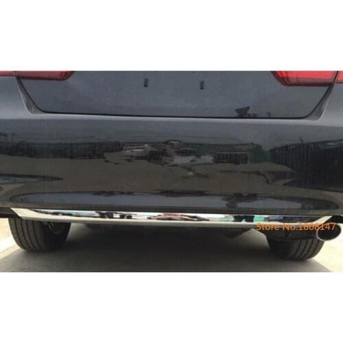 For Toyota Camry 2015 2016 2017 Car stying body cover protection bumper ABS chrome trim rear back tail bottom hoods panel 1pcs