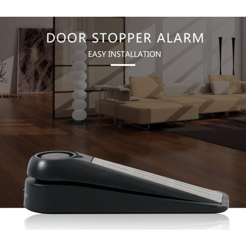 Wireless Vibration Triggered Home Wedge Shaped Stopper Eazy Alert Security System Door Stop Alarm Block Blocking System