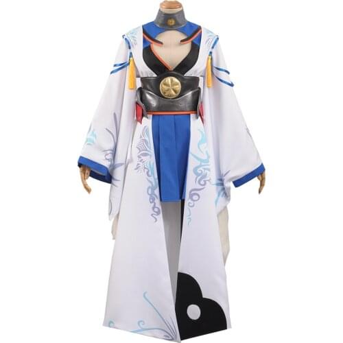 Brdwn Azure Lane Womens Sakura Empire SAKI Kaga Tail Cosplay Costume Kimono Suit