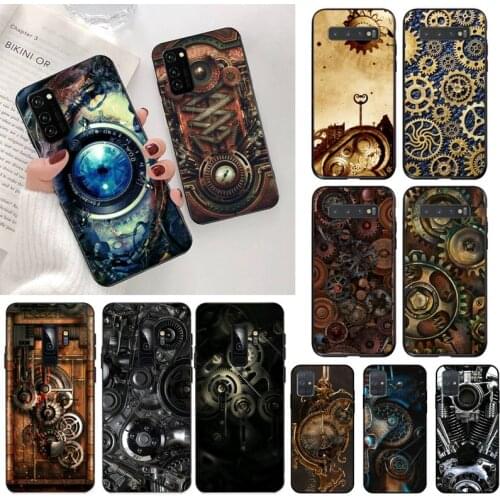 CUTEWANAN Steampunk Gear Mechanical Soft Silicone Phone Cover for Samsung S20 plus Ultra S6 S7 edge S8 S9 plus S10 5G lite 2020