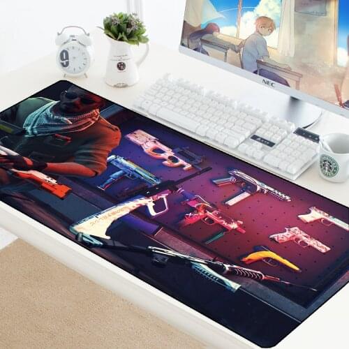 CS GO Gamer Mouse Pad Non-slip Keyboard Mouse Mats Hyper Beast AWP Overlock Edge Large Gaming Mousepad Office Computer PC Pads