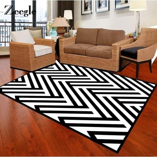 Zeegle Zebra Design Carpets For Living Room Non-slip Floor Mat Kids Room Bedroom Carpets Bedside Rugs Office Chair Floor Mats
