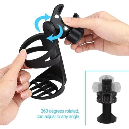 Stroller Cup Holder Bottle Holder For Large Size Bottles 360 Degrees Rotation Drink Holder For Stroller Bicycle