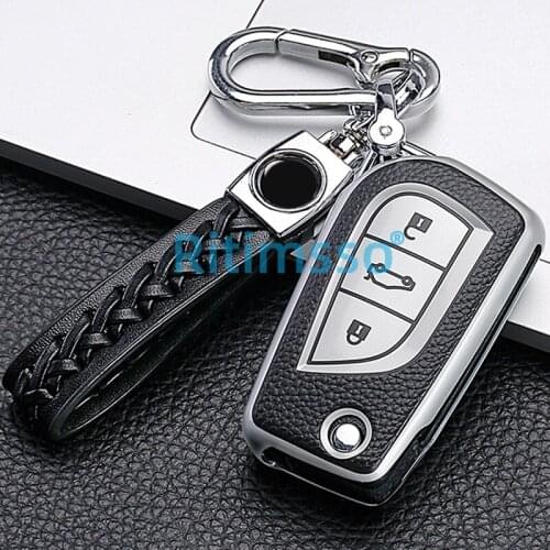 Soft TPU Car Remote Key Case Full Cover Holder For Toyota Auris Corolla Reiz Avensis Verso Yaris Aygo Rav4 Scion TC IM 2015 2016