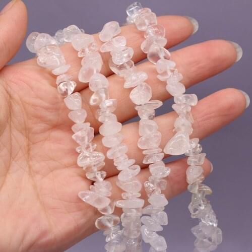 Natural Semi-precious Stones White Crystal Stone Gravel Beads for Jewelry Making DIY Necklace Bracelet Earrings Accessories