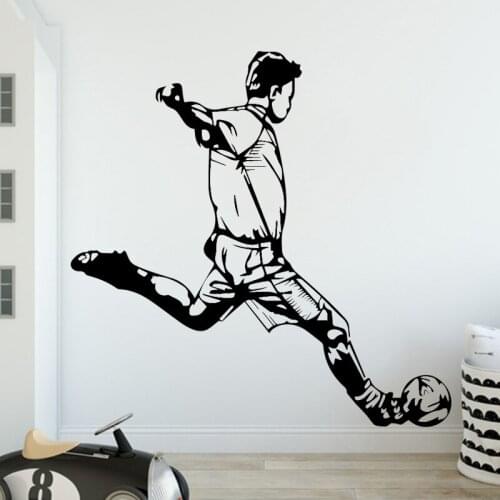 New sports boys Soccer Football Vinyl Wall Sticker Art Decal Wall Stickers for Kids Room Baby Decals Home Docoration