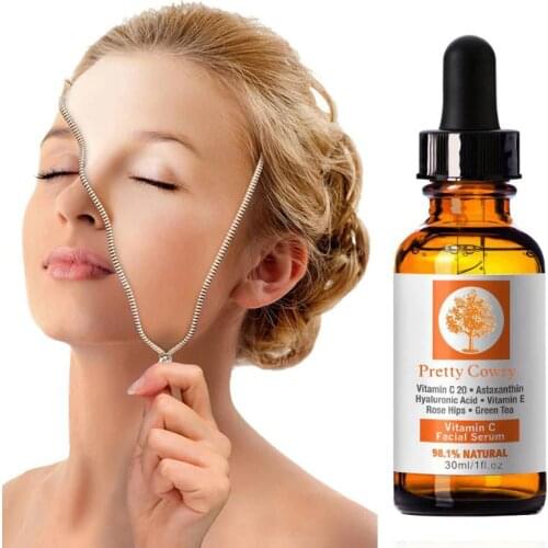30/15ml Natural Vitamin C Hyaluronic Acid Whitening Natural Face Serum Anti-aging Firm Soothing Repair TSLM2