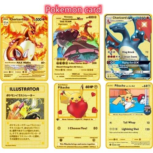 Pokemon Pv French Card Game Anime Pokemon Card Battle Card Gold Charizard Pikachu Action Figure Collection Card Model Child Toy