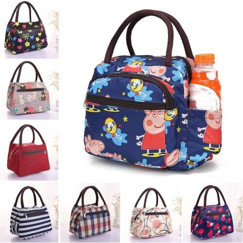 Portable Lunch Bag New Thermal Insulated Lunch Box Tote Cooler Handbag Pouch Dinner Container School Food Storage Can Customized