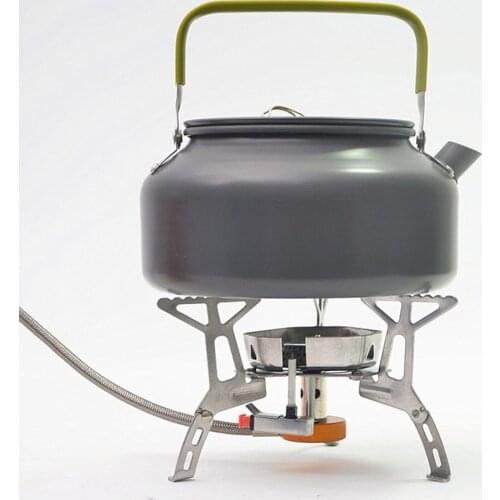 Practical Outdoor Windproof Gas Burner Camping Stove Lighter Tourist Gear Kitchen Cylindrical Propane Grill Energy Saving