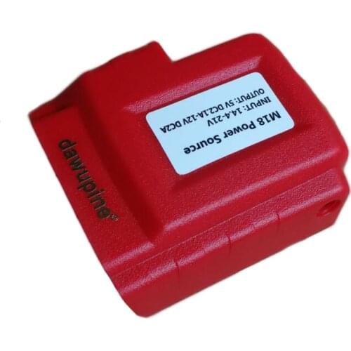 Dawupine USB Power Connector for Milwaukee 18V Battery M18 2Ah 3Ah 4.5Ah 5Ah 6Ah USB Device Charging Adapter