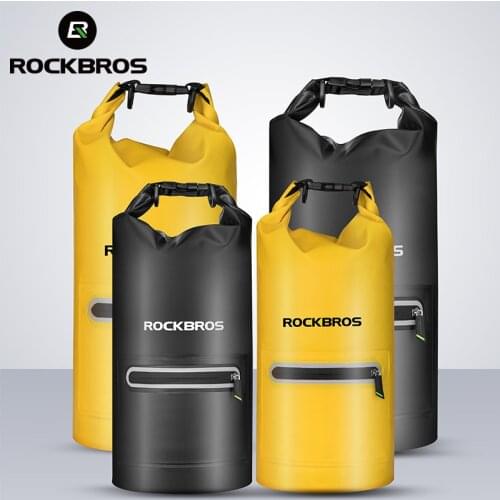 ROCKBROS Swimming Bag Beach Waterproof Bucket Bag Shoulder Bag Women Floating Diving Drifting Outdoor Tourism Storage Bag 20L