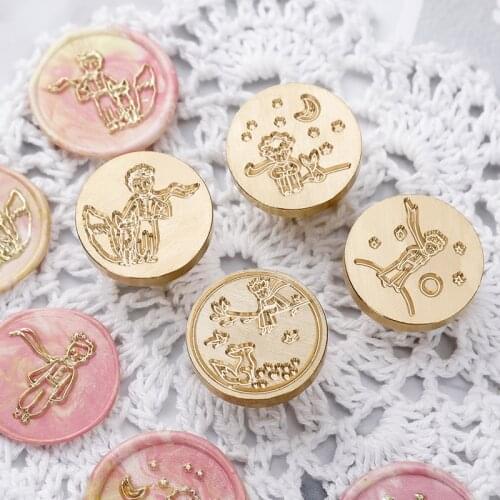 Christmas pattern wax printing Little Prince series icon metal seal wooden handle DIY envelope paper card tool