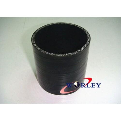 Silicone 102mm/4 inch Straight Joiner Coupler Hose Length 76mm Black