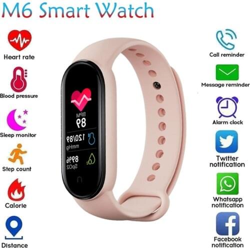M6 Smart Band Wristband Blood Pressure Heart Rate Monitor Pedometer Sports Watch Health Fitness Bracelet M6 Smartband Waterproof