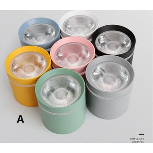 Led spotlight creative downlight AC85V-285V 7W 10W 12W 15W home ceiling lamp aisle bedroom childrens study