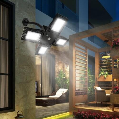 80LED Flood Solar Led Light Outdoor Garden Lamp 3 Modes Rechargeable Led Wall Lamp PIR Motion Sensor Waterproof IP65