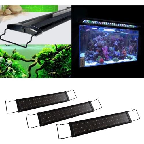 LED Aquarium Light Fishes Tank Light with Extendable Brackets Full UK