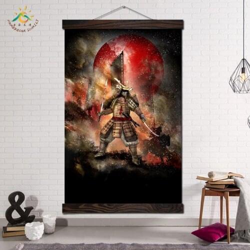 Japan Samurai Warriors Modern Art Wall Poster Canvas Painting Wall Art Picture Classic Vintage Decoration Home for Living Room