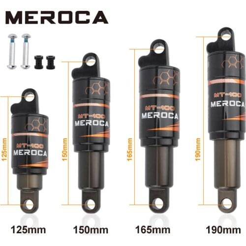 MEROCA Bicycle Rear Shock Absorber 125/150/165/190mm Electric Scooter Shock Absorber Mountain Bike Oil Spring Shock Absorber