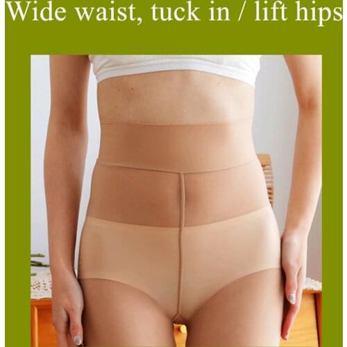 Womens spring and summer ultra-thin anti-hook silk increase high waist hips pantyhose bare leg artifact