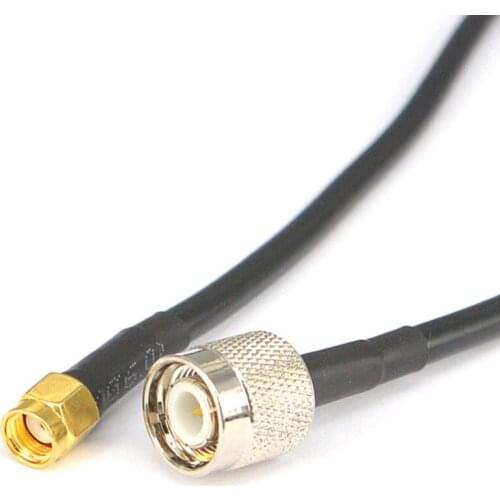 10 Pcs RF Coax RP SMA Male to TNC Male RG58 Low Loss Cable High Temperature Coaxial Ultra Extension Cable 15cm,50cm,100cm,200cm