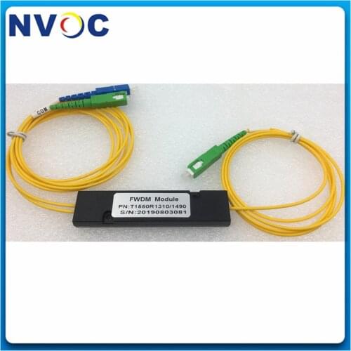 1x2 FWDM Filter 1M ABS BOX/Steel tube TX1550 RX 1310/1490nm with FC/ST/SC/LC Connector 3-Port CATV Filter-based FWDM Device