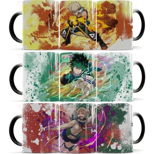 2020 My Hero Academia coffee Mug 350ml ceramic Color Changing Tea cup and Mug 11 Oz travel Coffee Mug friend birthday Gift Mugs