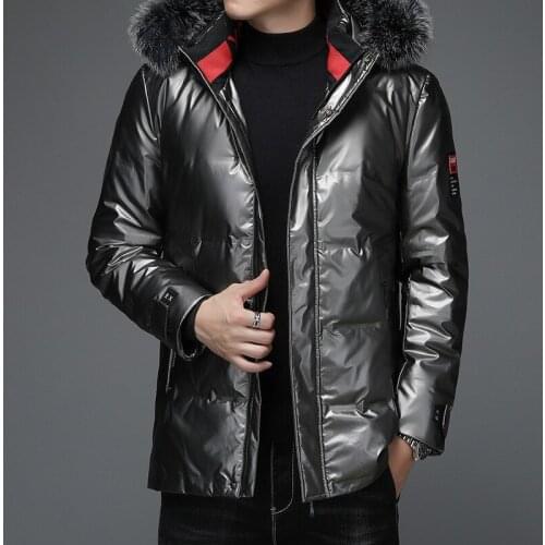 2021 Winter Clothes New Mens Hooded Down Jacket Trendy Cold-Proof 90% White Duck Down Jacket Men Fox Fur Collar Warm Coat