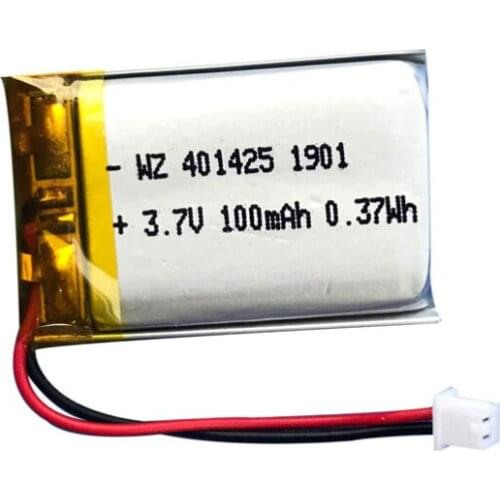 3.7V polymer lithium battery 401425-100mah smart wearable smart bracelet bluetooth headset battery