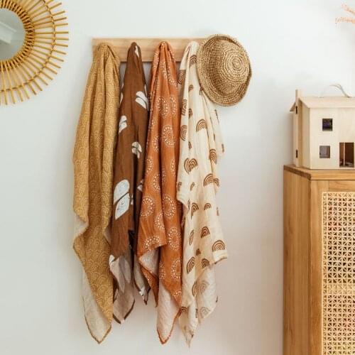 30%Cotton + 70%Bamboo Cotton Muslin Swaddle Blanket Newborn Baby Wrap for All Season Baby Blanket Baby Blankets Newborn