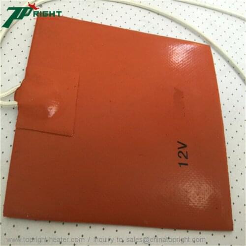 300x200mm 12v 120-130w Flexible Silicone Heating mat with 3M adhesive backing