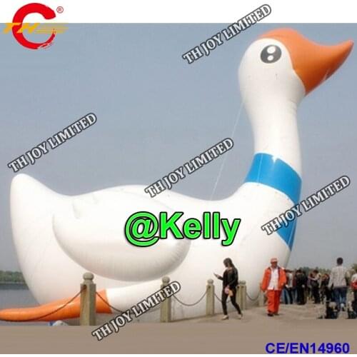 Free air shipping Eye Catching Giant Inflatable Swan for Amusement Park, Giant White Swan Inflatable for Advertising