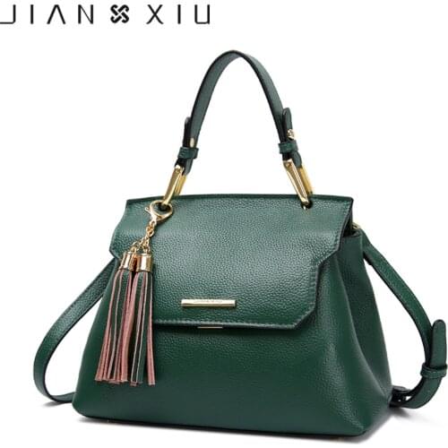 JIANXIU Brand Luxury Handbags Women Shoulder Bags Designer Handbag Genuine Leather Bag Messenger Bags 2021 New Tassel Small Tote