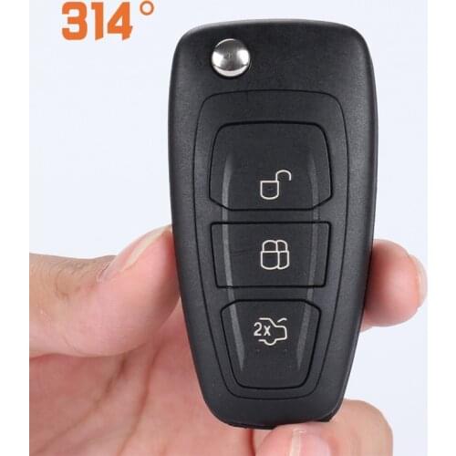 3 Button Black Car Remote Control Folding Key Shell Replacement Shell Suit For New Ford Focus / Mondeo Winning Car Key Shell