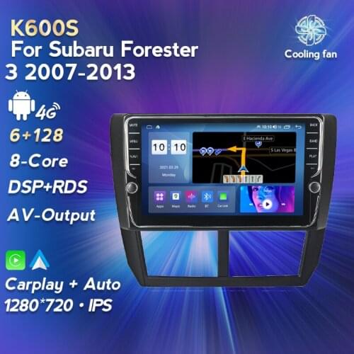 DSP RDS IPS Android 11 6G+128G Navigation GPS For Subaru Forester 3 2007-2013 Car Radio Video Multimedia Player 4G LTE WIFI BT