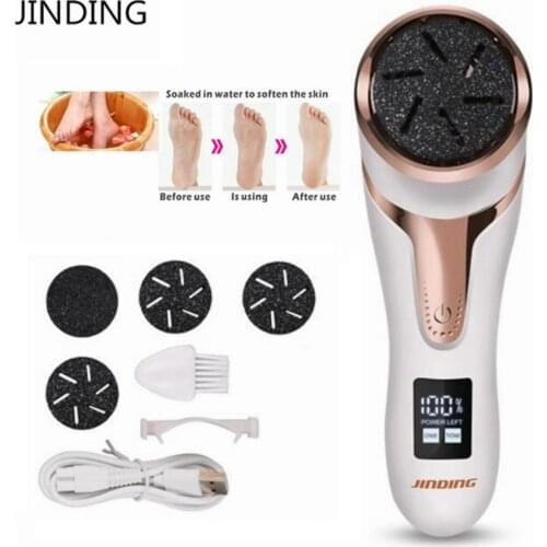 Electric Foot File Care Tool Feet Dead Dry Skin Removal Callus For Cracked Heels Cuticles LCD Display
